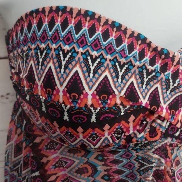 Kona Sol Tribal Aztec Small Strapless Tankini Swimsuit wear Bathing suit - Picture 7 of 10
